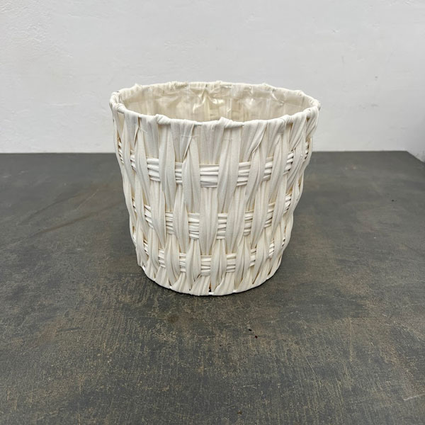 （わけあり特価）PP鉢カバー白（3-068-6W）