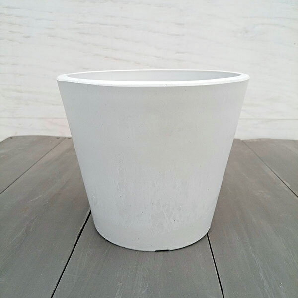 （わけあり特価）樹脂製鉢カバー・シティローMホワイト（直径14cm×高さ12.5cm）（底穴無し）