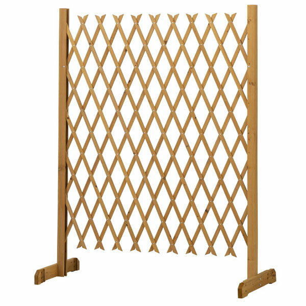 スタンド付伸縮ラティス 120×150 ナチュラル（幅120×高さ150cm）自立タイプ