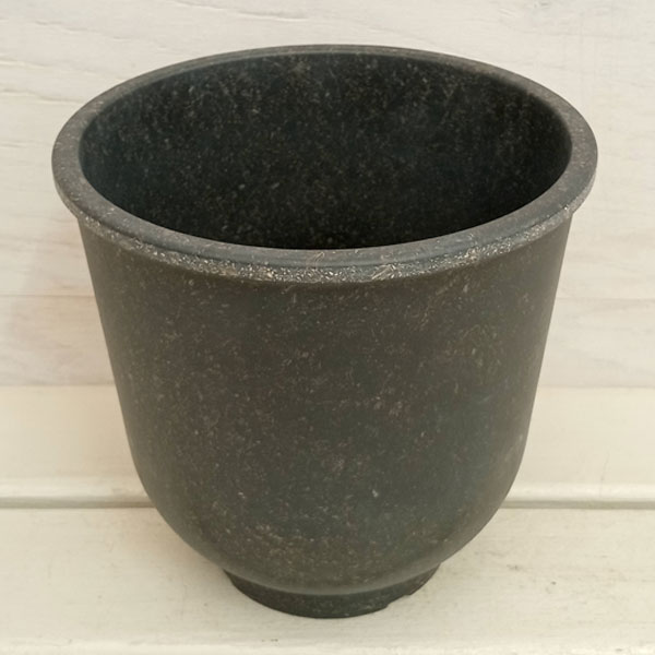 （わけあり特価）スプラウトエコポット：ブラック／Lサイズ（直径18.1cm、高さ17.6cm）