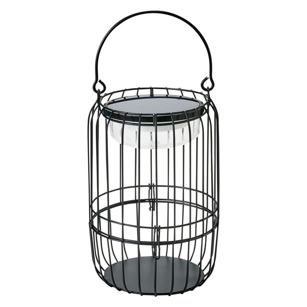 Rakuten - [送料無料]LEDソーラーランタン（ブラック）（S23-0611-BK）