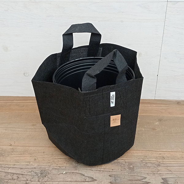 Rakuten - 観葉の鉢カバー：インナーポット27（直径27×高さ27cm）とルーツポーチ／ブラック