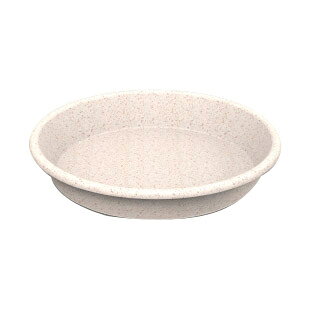 もみっくプレート（鉢皿・鉢受け皿）8号ホワイト（直径24cm、高さ4cm）