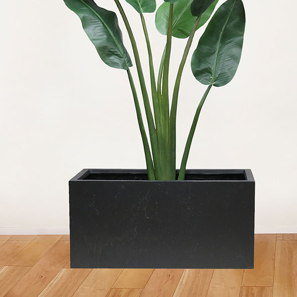 [送料無料]マグネシアプランター TEXTURE（テクスチャー） 長角90cmブラック（TEX-900BLK）