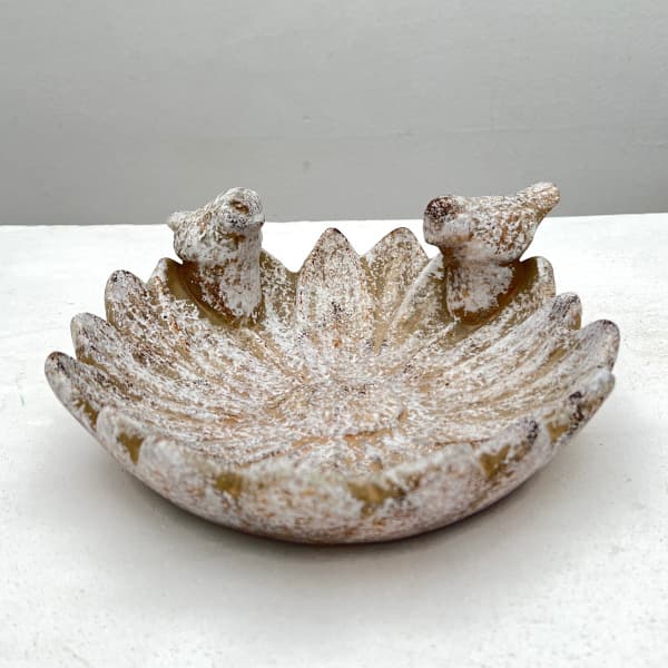 バードバス：フラワー S／グレーゴールド／ER55GG（直径21cm、高さ8.5cm）