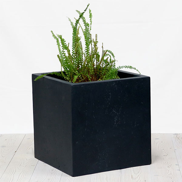 [送料無料]マグネシアプランター TEXTURE（テクスチャー） 角型40cm ブラック（TEX-4 ...