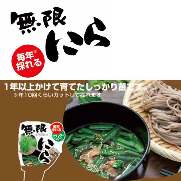 野菜の苗/無限にら3号ポット1ポットのサムネイル