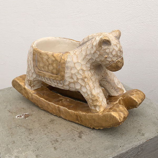 シルワポット：モクバ L／アイボリー／KL35IV（幅20cm、奥行き8cm、高さ12.5cm）