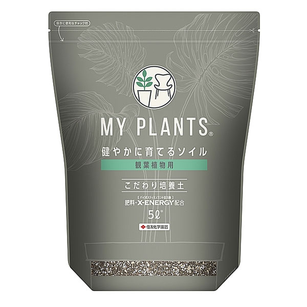 培養土：MY PLANTS 健やかに育てるソイル観葉植物用 5リットル入り