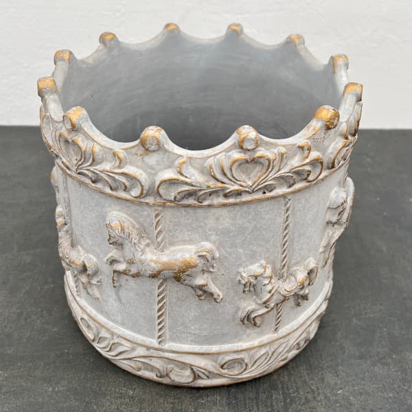 カルーゼル：ラウンド L／ライトブルー／MJ02LB（幅22.5cm、高さ20.5cm）