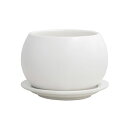 オスト シャローボール マットホワイト 11cm・皿付