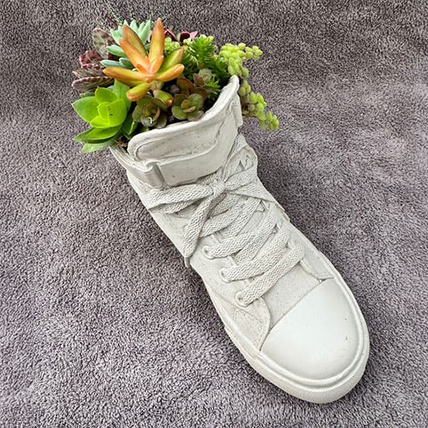 観葉植物/[送料無料]多肉寄せ植えシューズプランター白　幅24cm