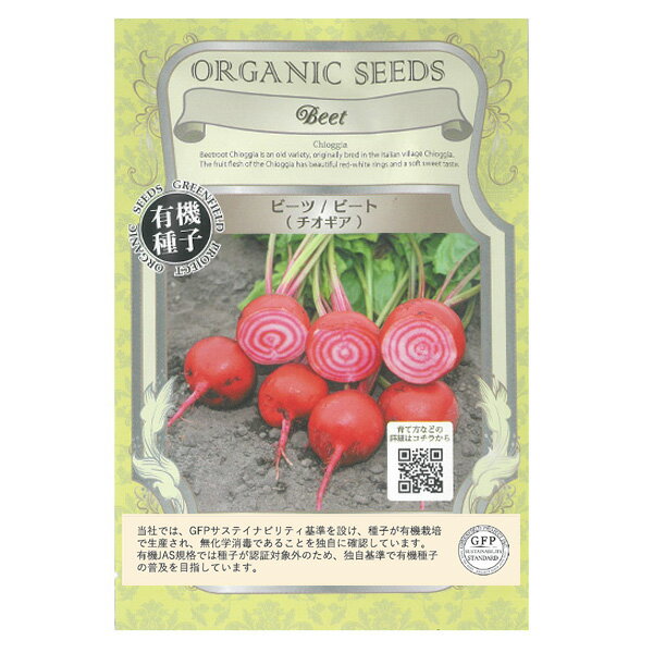 野菜の種：有機種子 ビーツ（チオギア） 2袋セット[タネ]