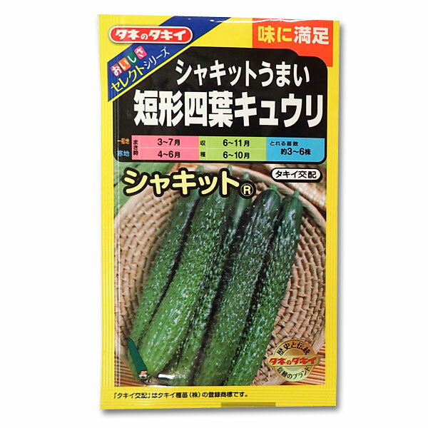 キュウリ：シャキット（短形四葉）[野菜タネ]