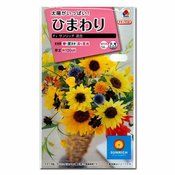 ヒマワリ：F1サンリッチ混合[タキイ 花タネ]
