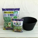 ハーブ用 平鉢 寄せ植えジョイ 9号と土と肥料のセット