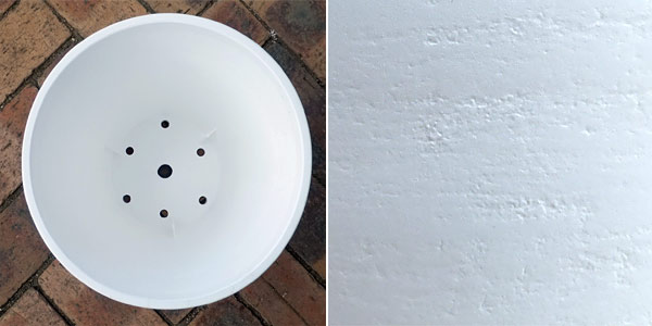 セラアート長鉢7号（白）S 鉢と受け皿のセット