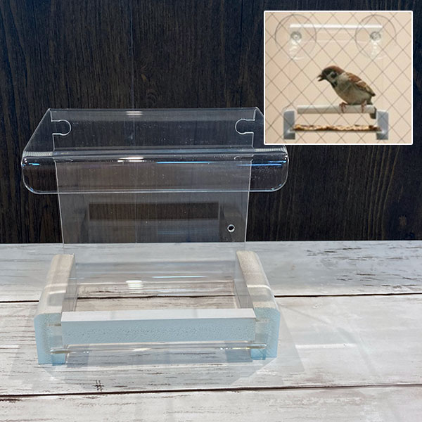 Rakuten - （わけあり特価）バードフィーダー：野鳥の餌台 窓ガラス用 No9
