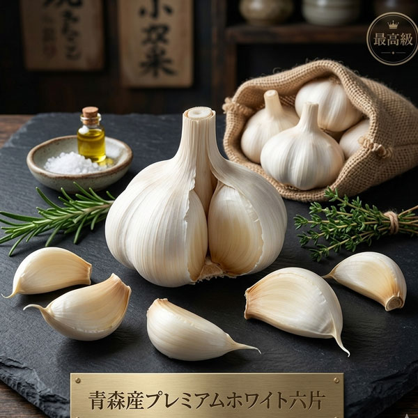 雪のように白く実が大きい高級種 イチゴのコンパニオンプランツに野菜の苗/[26年10月中下旬予約]ニンニク：ホワイト六片 青森産ニンニク1芽 苗2.5号ポット手軽に栽培を始められる「青森産ホワイト六片」の7.5cmポット苗です。すでに1芽が発根・発芽している状態のため、初心者でも失敗が少なく安心して育てられます。実が雪のように白く、粒が大きい最高級ブランドにんにくをご自宅のプランターや家庭菜園で手軽に収穫可能です。寒さに当てることで、濃厚な旨味と大粒のホワイト六片へと成長します。植え付けの手間を減らし、成長の喜びをすぐに実感できる、家庭菜園に最適な一品です。ニンニクは古代エジプト時代から疲労回復、栄養補給のために愛用されてきました。糖質、無機質、ビタミンB1が豊富な野菜です。科名：ヒガンバナ科（ユリ科）ネギ属植え付け：10月下旬〜11月中旬頃収穫：5月下旬-7月下旬頃日照：日向むき育て方：堆肥・腐葉土・油粕等を施しよく耕します。10〜15cm間隔に植え付けます（鉢植えの場合、65cmプランターで9芽目安です）。表土が乾いたらたっぷりと水を与えます。追肥としてカリ分の多い草木灰を与えてください。わき芽は順次かきとり、とうが立ってきたら球根を太らせるために切り取ります。葉が枯れてきて葉先が半分以上黄色く変わったら、晴天の日に株ごと掘り下げて収穫します。根を切り、風通しの良い場所に吊り下げて乾燥させ保存します。利用方法：生のまま、細かく刻んだりすりおろして薬味として。また、薄くスライスしたり細かく刻んで中華料理等、炒め物の風味付けに。その他、ホイル焼きや、オリーブオイルに漬け込んでガーリックオイル等にしてもおいしく頂けます。いちごとニンニクは非常に相性が良く、一緒に植えることで害虫や病気を防ぐ「コンパニオンプランツ」の効果が期待できます。ニンニクの根に生息する菌が病原菌の繁殖を抑え、独特の香りがアブラムシなどの害虫を寄せ付けないと言われているためです。1ポット1芽入りです。写真は収穫時のイメージですが、お届けの際は苗の状態です。 ■10月中旬〜10月下旬頃のお届けの予約販売です。・出荷開始予定：2026年10月中旬〜・注文締切日：2026年10月12日（月）午前7時まで・「10月中下旬予約」カテゴリ以外の商品とはご一緒にご注文いただけません。（商品名の頭に「[26年10月中下旬予約]」が付いている商品となります）・ご注文同士をおまとめすることはできません。送料はそれぞれにかかります。・お届け日のご案内は2026年10月13日（火）以降にメールにてお知らせします。お届け日指定はお受けできませんが、曜日や時間帯のご指定は承ります。（受信できるアドレスにてご注文お願いします。）・品種・作柄によりお届け時期が変更になったり、お届けできなくなる場合がございます。[26年10月中下旬予約]ニンニク：ホワイト六片 青森産ニンニク1芽 苗2.5号ポットの栽培ガイドコンパニオンプランツニンニクの育て方