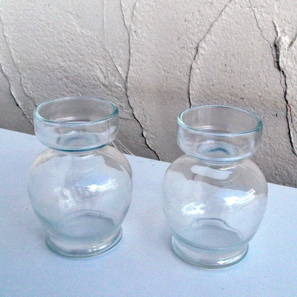 水栽培用ポット：クロッカス ガラスポット2個セット