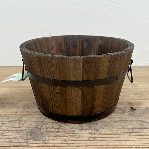 焼杉プランター：浅丸2個セット