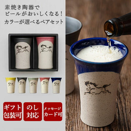 名入れビアグラス ペアセット ビールグラス ギフト ビアグラス プレゼント 孫 実用的 おしゃれ かわいい 陶器 高級 焼き物 古希 お祝い 米寿 ペア 結婚祝い ギフト 退職祝い 男性 還暦祝い 喜寿 祝い 大堀相馬焼 松永窯 中タンブラー選べるペアセット170cc