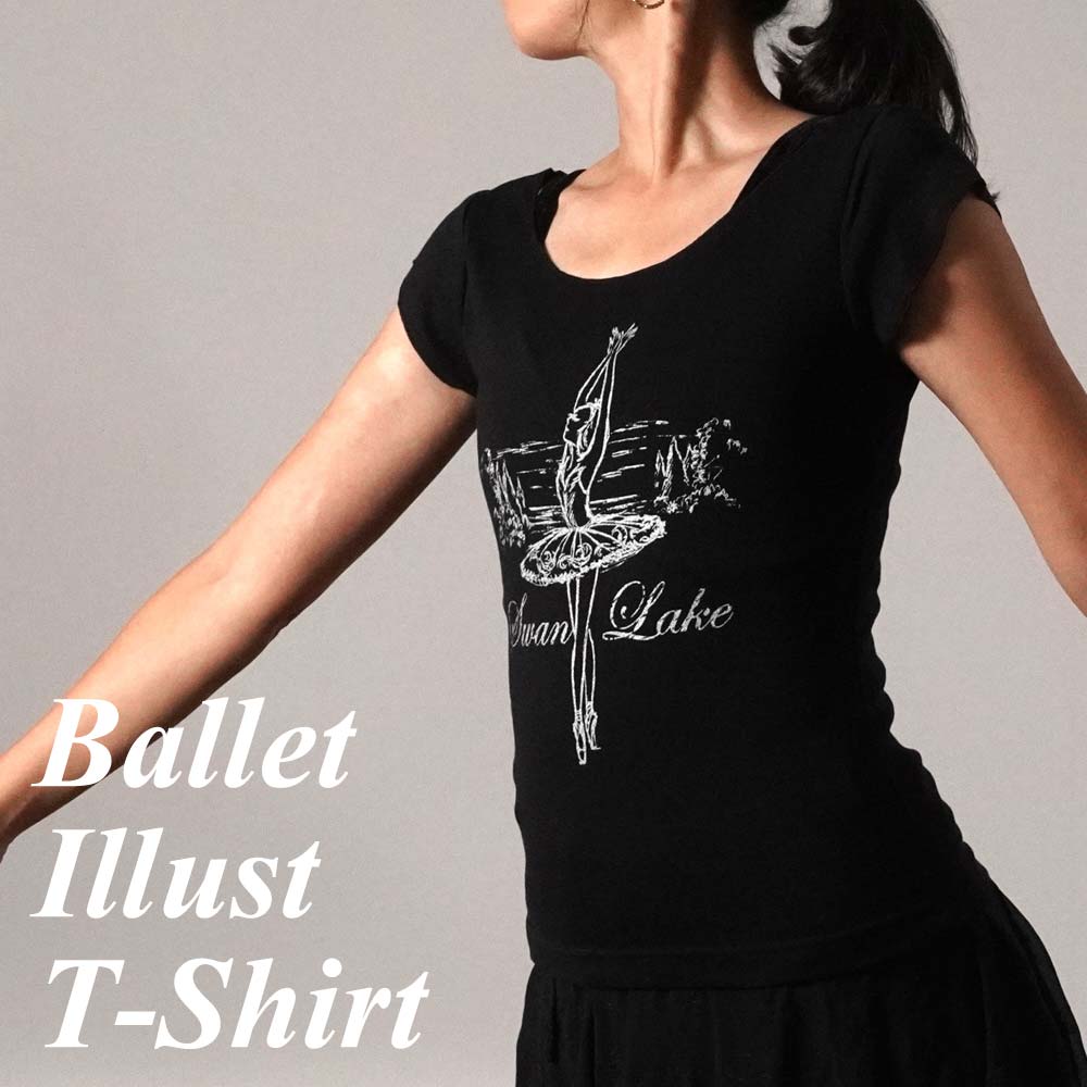 [只今トートバッグプレゼント中] バレエ フレンチスリーブ Tシャツ / かわぐちいつこ カワグチイツコ itscorbeille ballet イツコルベイユ / blc-french-tshirt / メール便