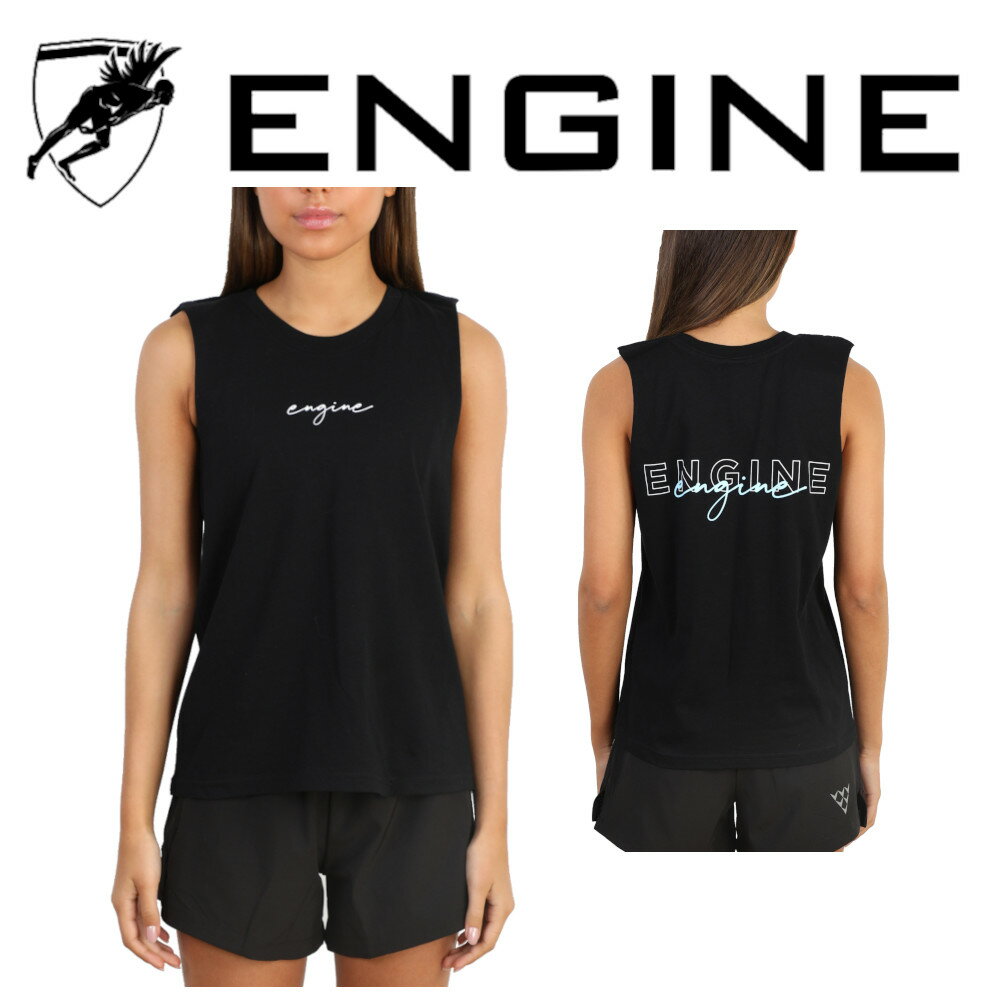 【輸入品】 ENGINE Cursive Logo Tank タンクトップ 女性用 全年齢対象 吸汗速乾性 コットン100％ 送料無料