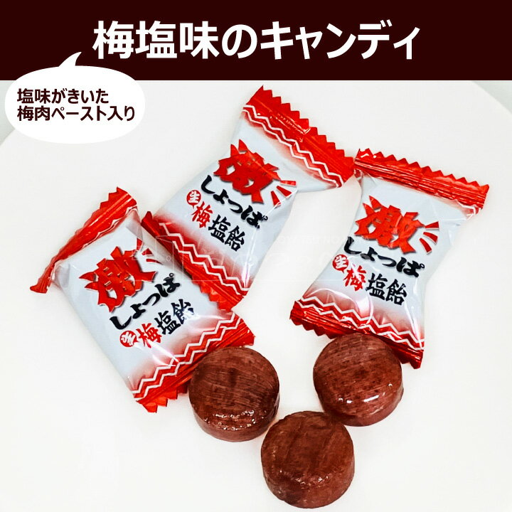 本州送料無料 桃太郎製菓 激しょっぱ生梅塩飴 和歌山県産梅肉使用 1kg （個包装 約...