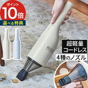 【特典付き】 ハンディクリーナー コードレス レコルト recolte ウェット&ドライクリーナー ナチュラルホワイト ペールブルー 掃除機 コードレスクリーナ...