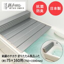 【 ポイント5倍 6/4(水)20:00〜6/11(水)1:59まで 】Ag 折りたたみ 風呂ふた L-16 メタリックグレー 75 × 160cm 用 ( 7...