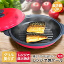火を使わない レンジ調理 丸型 レンジで焼ケール | 焼き魚 焦げ目 焼魚 調理 プレート 食洗機対応 電子レンジ レンジだけ 丸洗い 魚焼き 電子レンジ 調理...