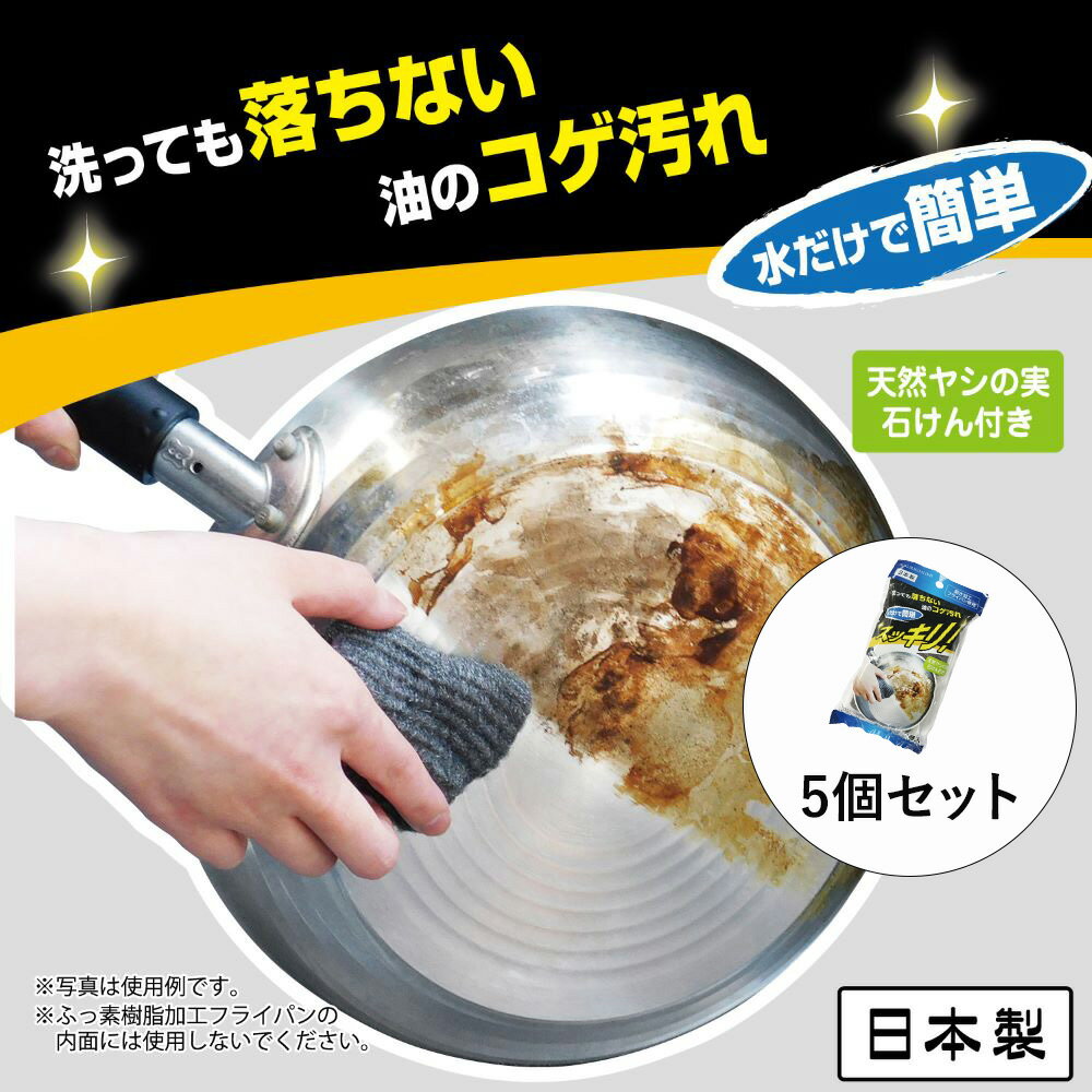 【 エントリーでポイント最大7倍 11/20(木)20:00〜11/27(木)1:59まで 】 磨き加工 フライパン専用 スチールウール 2個入 × 5個セット 水だけで簡単 北陸アルミ 日本製 | フライパン洗い フライパン コゲ落とし こげ落とし コゲ こげ 油汚れ 油 汚れ落とし すっきり