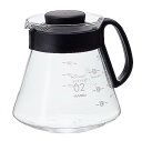 HARIO (ハリオ) V60 レンジサーバー 600ml 2~5杯用 ブラック コーヒーサーバー 耐熱ガラス 日本製 XVD-60B