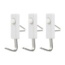 レック(LEC) ダブルピンフック 3個入 耐荷重:2kg ホワイト H00406