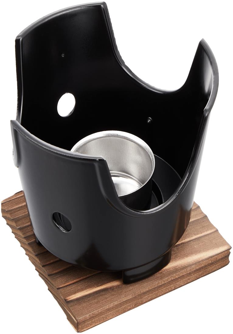 遠藤商事 TKG 固形燃料用やまと鍋コンロセット 小(15cm・18cmやまと鍋用) コンロ寸法(内径×高さmm)130×100 質量(kg)0.3 軽くて扱いやすいアルミ製 火皿はステンレス製 木台付き 業務用 QYM04003