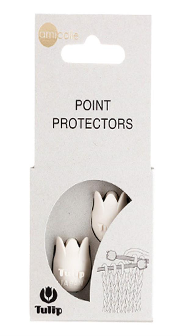 編み物用品『amicolle(アミコレ) 編み針キャップ(大) 2個入り ホワイト AC-048』 Tulip チューリップ