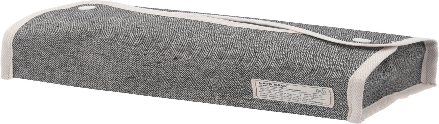 不二貿易(Fujiboeki) ティッシュケース カバー 幅27.5×奥行11×高さ6.5cm ブラック レギュラーサイズ対応 吊り下げ可能 ヘリンボーン LAID BACK 27627