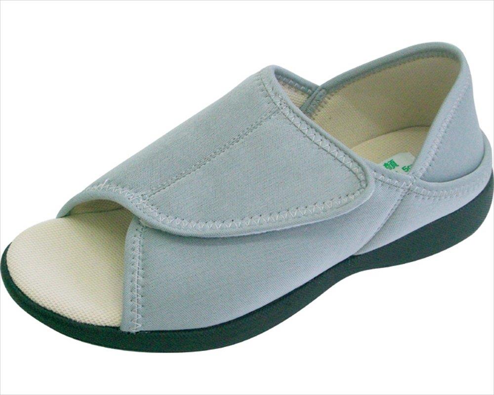 コベス TioTioティオティオ抗菌あし笑顔(R)かかとが踏めるルームシューズ(オープントゥタイプ) S KT-2 グレー