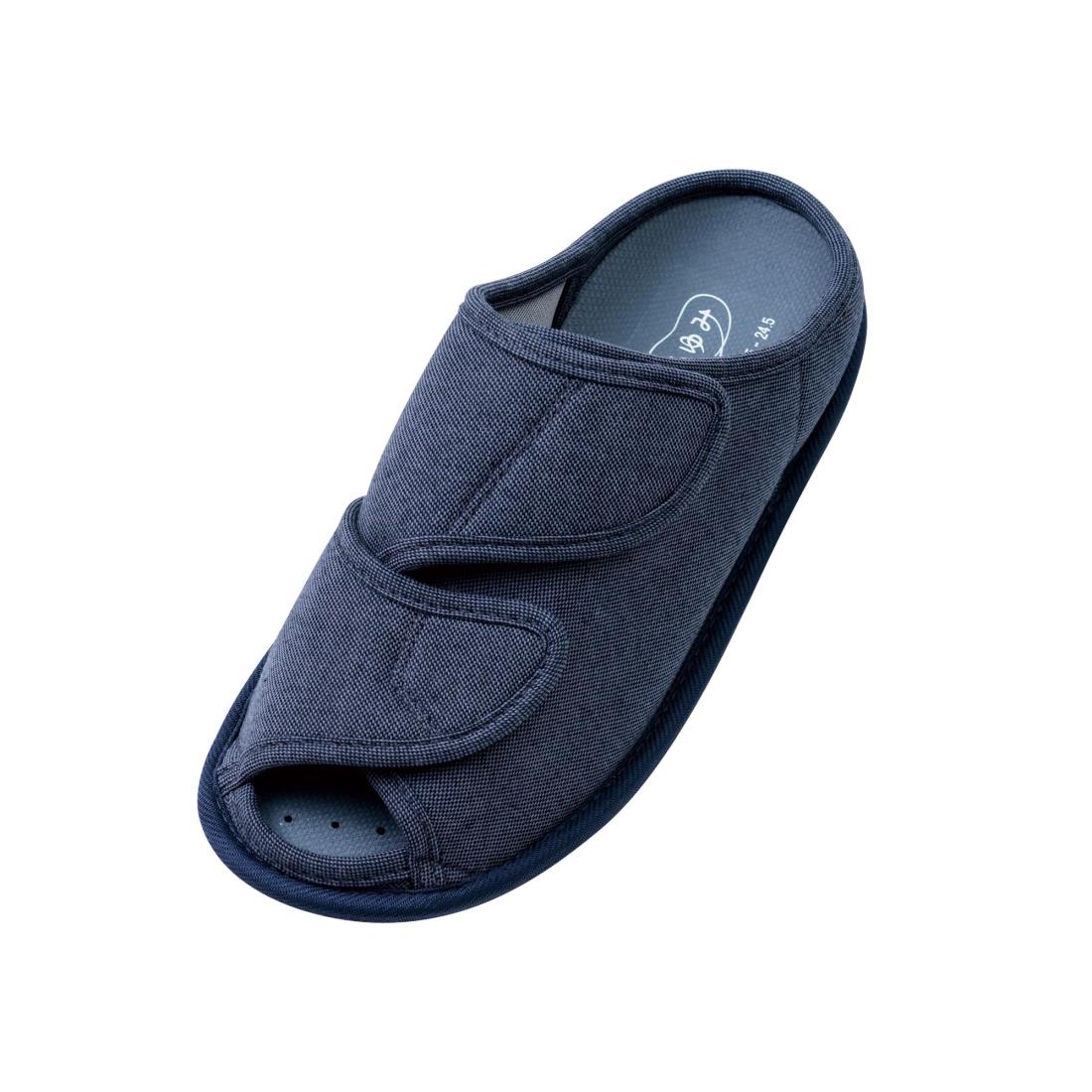 あゆみ ケアシューズ オープンフィット 3E 室内用 軽量/転倒予防 両足セット ダークグレーLLサイズ 25.0~26.0cm 2237