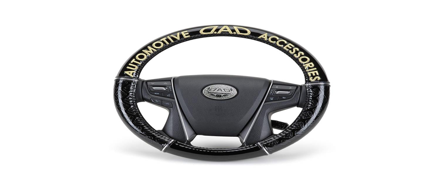 ギャルソン DAD ハンドルカバー ロイヤルステアリングカバー タイプモノグラムレザー エナメルブラック..