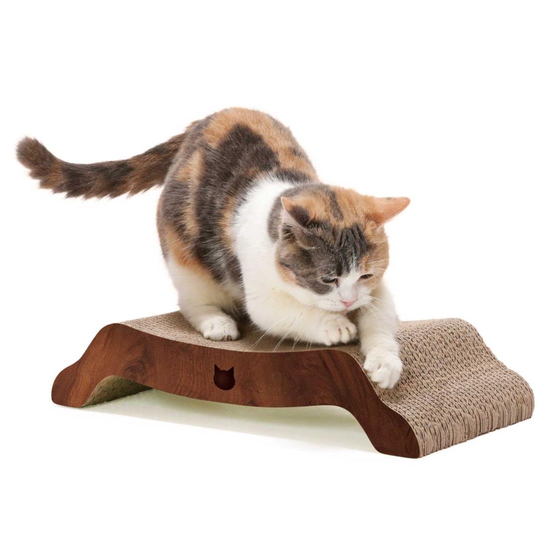 【猫壱】 バリバリベッド ネコ用 (M, ダークブラウン)