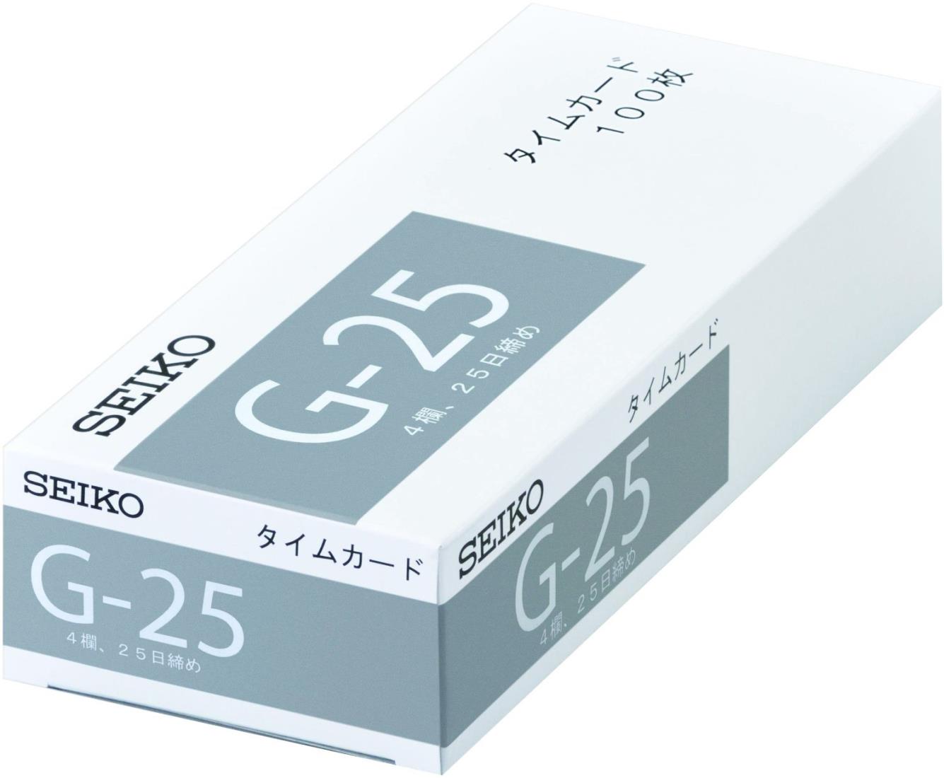 セイコーソリューションズ タイムカード G25カード 100マイイリ CA-G25