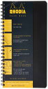 RHODIA(ロディア) ロディア ダブルリングノート A5 クラシック 160ページ 横罫 ミシン目入 ブラック cf193469(3)