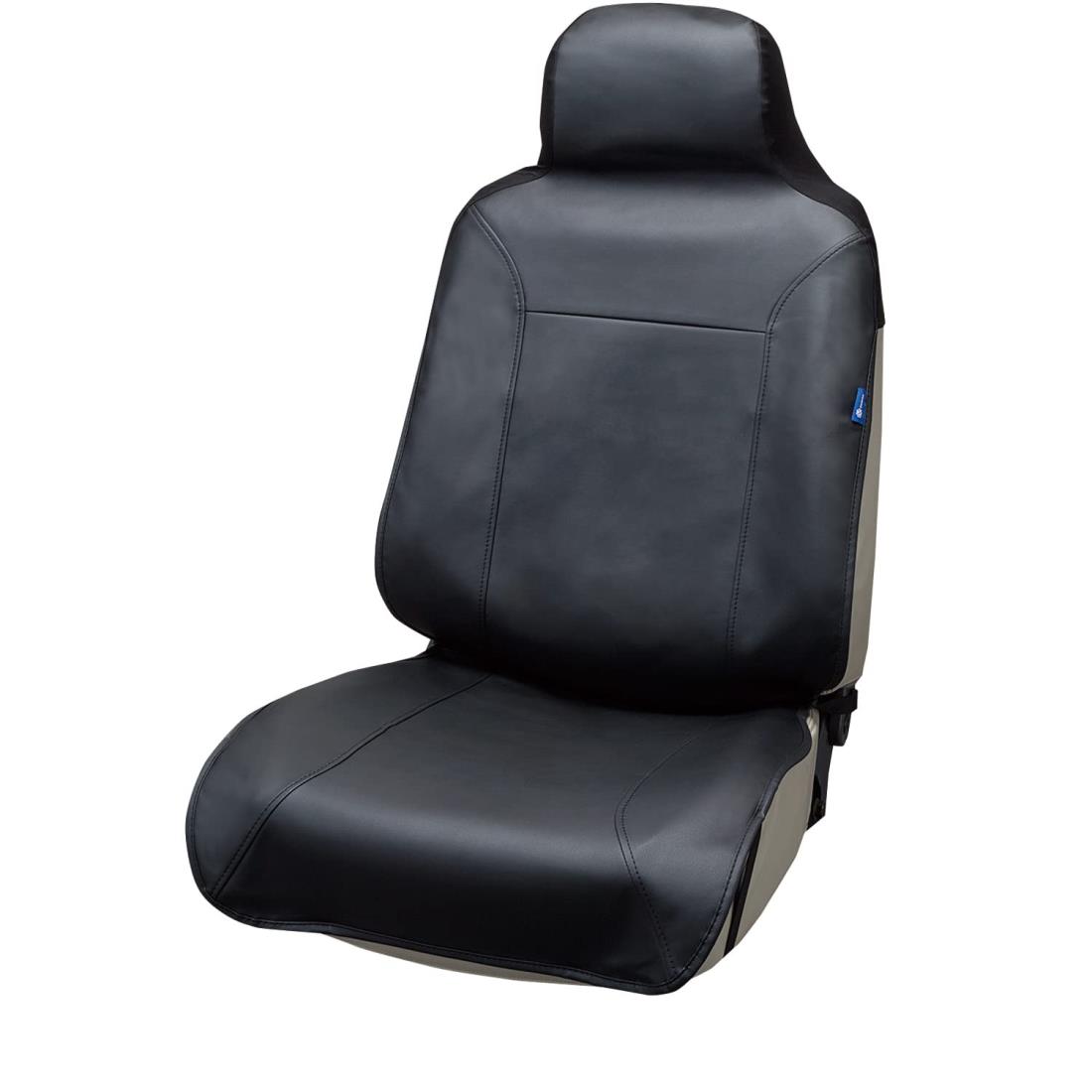 ボンフォーム(BONFORM) シートカバー ウイルスガードレザー 抗ウイルス 前席1枚 ブラック 4014-10BK