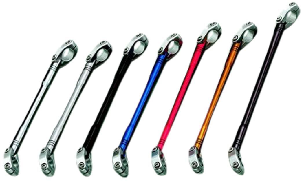 ハリケーン(HURRICANE) ハンドルブレース φ7/8インチハンドル用 スリムタイプ SSサイズ 240mm シルバー＆シルバー HB0686A