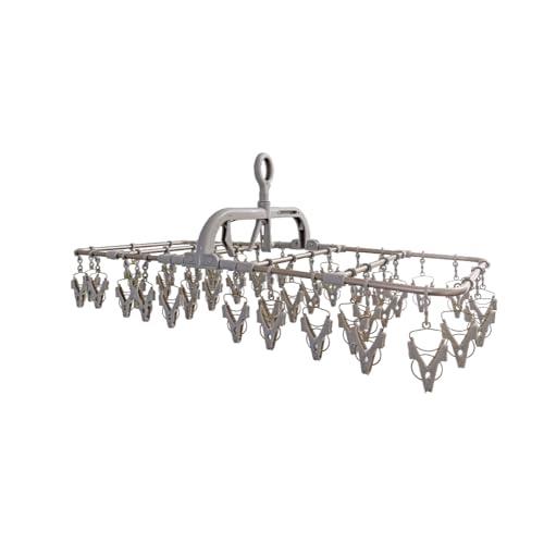 藤栄(FUJIEI) ALUMI HANGER アルミ ハンガー 洗濯 ハンガー カッパー ブラウン 42ピンチ AL-002 ランドリー 角ハンガー ピンチハンガー 引っ張るだけ 簡単 時短 室内干し 軽量