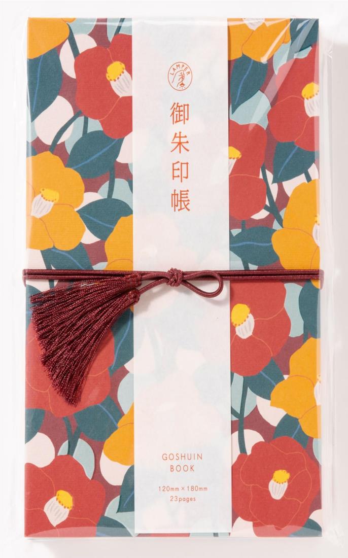 いろは出版 御朱印帳 ご朱印帳 朱印帳 LAMPER 【TSUBAKI】 じゃばら式 タッセル付き 京都 奉書紙 和紙 ..