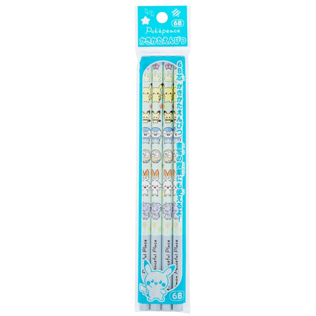 ショウワノート ポケットモンスター 鉛筆 かきかたえんぴつ 6B 1ダース 4本 ポケピース 312404002