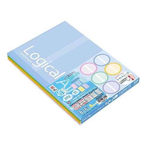 ナカバヤシ ロジカルエアーノート 5冊パック セミB5 B罫 ペールトーンシリーズ ノ-B585B-5P